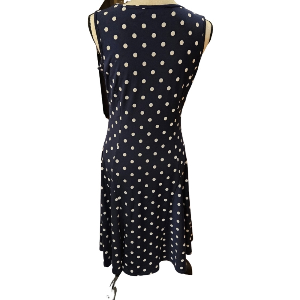 Susan Graver Polka Dot Sleeveless Dress - Picture 6 of 9